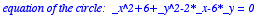 `name of the object:  C1\nform of the object:  circ...
