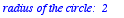 `name of the object:  c\nform of the object:  circl...