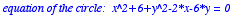 `name of the object:  c\nform of the object:  circl...