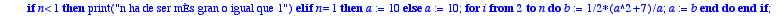 suc := proc (n) local i, a, b; if n < 1 then print(...