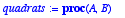 quadrats := proc (A, B) local C1, C2, C3, D1, D2, D...